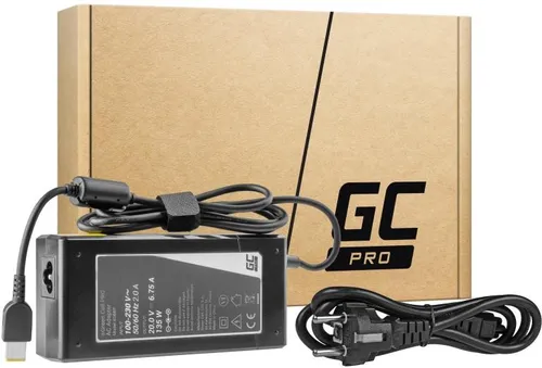 Green Cell AD68P Notebook-Netzteil 135W 20V 6.75A für Lenovo - Ladegeräte & Netzteile für tragbare Computer – Effizientes Netzteil mit über 3 Jahren Lebensdauer und 1,2 m Kabel für maximalen Bedienkomfort.