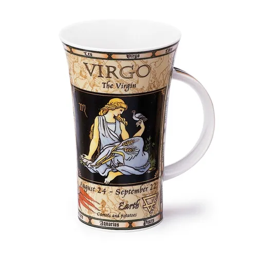 Dunoon Tasse VIRGO Sternzeichen Jungfrau englisch Glencoe 0,5 l Fine Bone C
