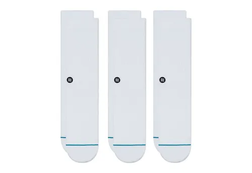 Stance Icon 3er Pack Socken (Größe 42, weiß) in weiß von Stance
