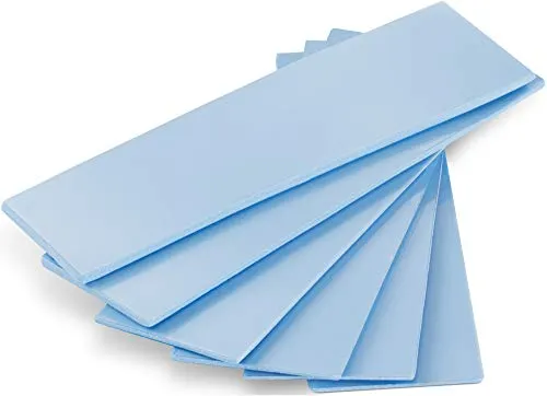 Poppstar 6x Wärmeleitpad für M.2 SSD (3 Stärken, je 2 Stück 0,5 mm / 1,0 mm / 1,5 mm) mit Wärmeleitfähigkeit 6 W/mk, Farbe blau