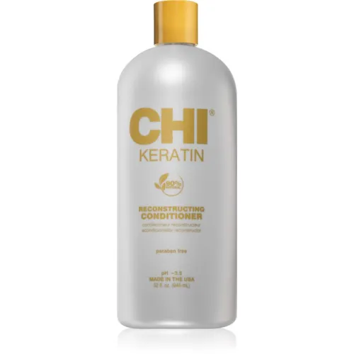 Farouk Chi Keratin Conditioner 946 ml - Drogerie-Conditioner für alle Haartypen, nährt intensiv und sorgt für gesunde, glänzende Haare mit Keratin-Reparaturformel.