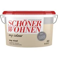 Schöner Wohnen My Colour My Sisal matt 5 l - Farben: Lösemittel- und weichmacherfreie matte Dispersionsfarbe, ideal für Neu- und Renovierungsanstriche, hoch ergiebig und leicht zu verarbeiten.
