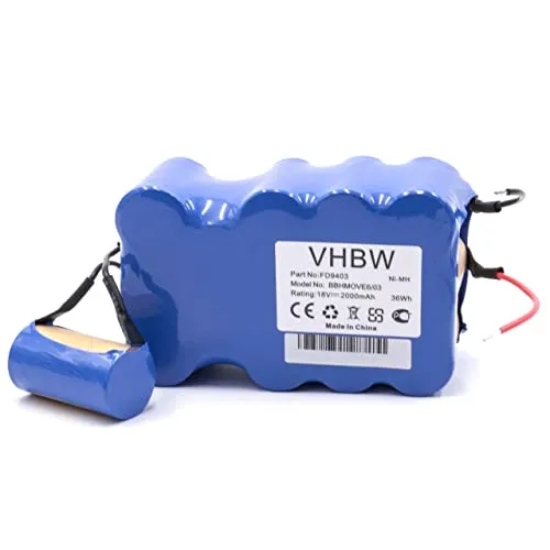 vhbw Akku Ersatz für Bosch 751993, FD9403, 100W + 10W, FD9403 für Staubsauger (2000 mAh, 18 V, NiMH)