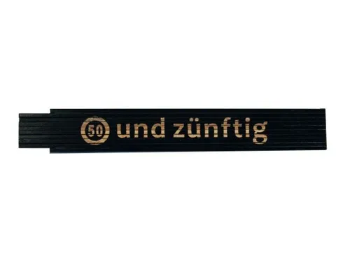 Produktbild Zollstock 50 und zünftig 2 m schwarz Zollstock