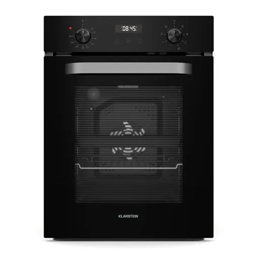 Klarstein SmartSlim Einbaubackofen 45 cm - 49 L, 9 Funktionen, Dampfreinigung - Backofen, ideal für Festtagsvorbereitungen mit 49 Litern, pflegeleicht dank Dampfreinigung und abnehmbarer Glastür, energieeffizient in Klasse A.