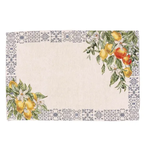 SANDER Mediterranean Gobelin-Tischset Platzset Platzdeckchen Deckchen 32x48 cm