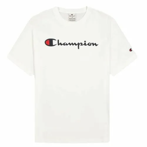 Champion Ss Tee 220256 Kurzarm-T-Shirt für Herren, Weiß, Marke: Champion – EAN: 8054041149589 – Größe: M