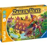 Ravensburger tiptoi Spiel 00132 Zahlen-Hexe - Gesellschaftsspiel für Kinder ab 3 Jahren, ideal zum spielerischen Zählen lernen von 1-10 mit zwei Schwierigkeitsstufen und vielen Entdeckungsmöglichkeiten