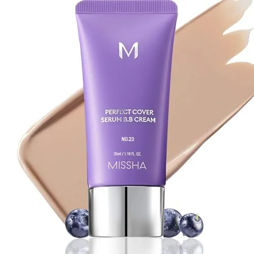 MISSHA M PERFECT COVER SERUM BB CREAM No.23 Natural Beige, Hautpflege, Feuchtigkeitsspendend, Superfood-Komplex, modulare Abdeckung, Kristallhaut, Reg