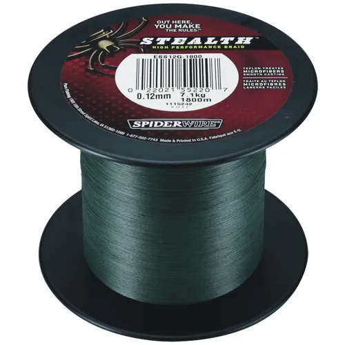 Spiderwire Stealth Green 135M 65Lb/38mm Geflochtene Angel Schnur Grün Sha