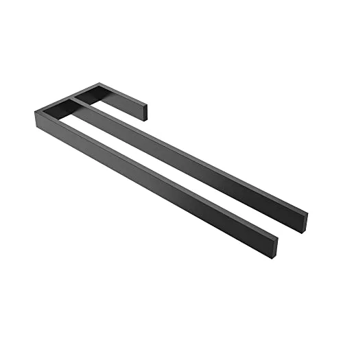 kalb Handtuchhalter Jörn, 2 Stangen, schwarz - Handtuchstangen aus hochwertigem Aluminium, elegant in Schwarz, perfekt für moderne Badezimmer und platzsparend mit kompakten Maßen.