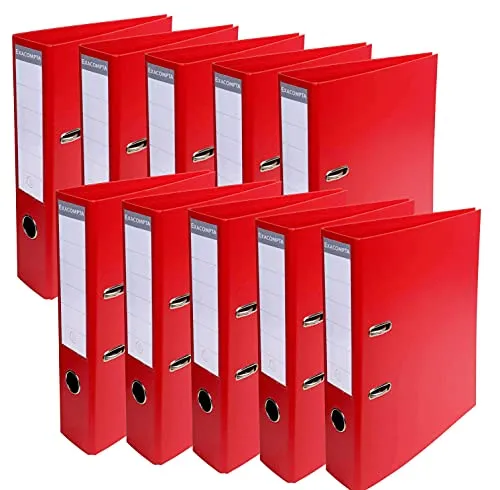 Exacompta Premium Segregator 10er Pack - Hochwertige A4 Ordner mit 7 cm Rückenbreite, verstärkter Mechanik und 10 Jahren Garantie. Ideal für die sichere Aufbewahrung von bis zu 600 Blatt.
