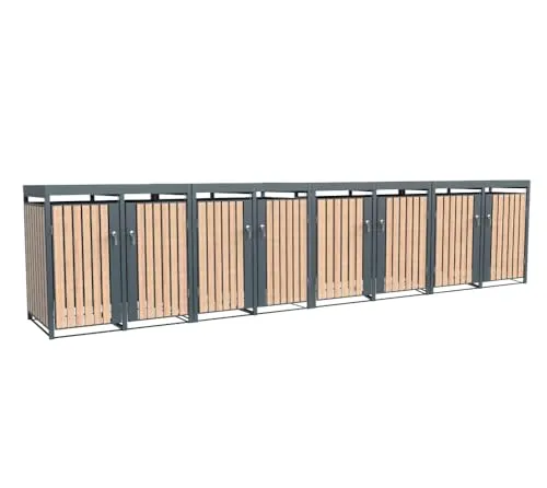WESTMANN Mülltonnenbox Planta (1 St) - Mülltonnenbox mit Pflanzdach für 8x240 L, schützt Mülltonnen vor Sonne und Geruch, bietet individuelle Bepflanzungsmöglichkeiten und ist ein dekorativer Blickfang für Garten und Haus.