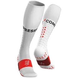 Compressport Full Socks Run Chaussettes - Weiß - II - Sportsocken mit optimaler Unterstützung für Läufer, ideal für Komfort und Leistung beim Running.