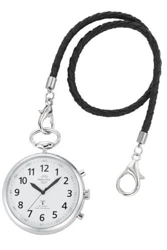 MASTER TIME Sprechende Taschenuhr mit Lederband von Master Time
