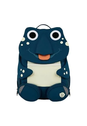 Affenzahn Großer Freund Kindergartenrucksack - Schulranzen für 3-5 Jährige, 8L Volumen, höhenverstellbarer Brustgurt für optimalen Sitz und umweltfreundlich aus recycelten PET-Flaschen gefertigt.