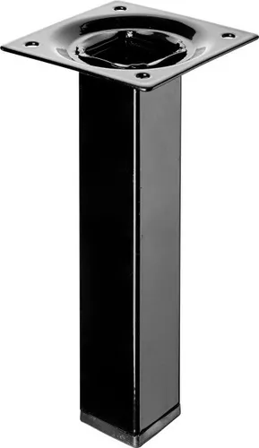Hettich Tischbein 2,5 x 15 cm Stahl schwarz - 1 Stück  Tischbein