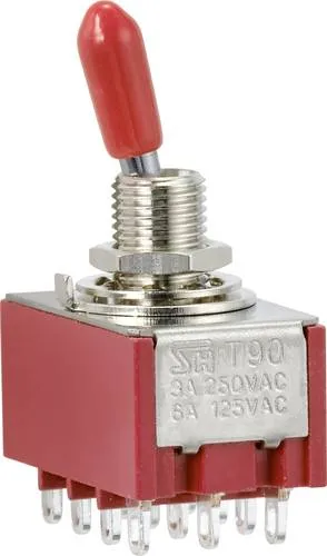 TRU COMPONENTS TC-9354012 Wippschalter 250 V/AC 3A 4 x Ein/Ein rastend 1St.