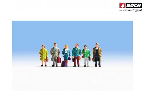 NOCH 15220 Spur H0 Reisende 6 Figuren Handbemalt