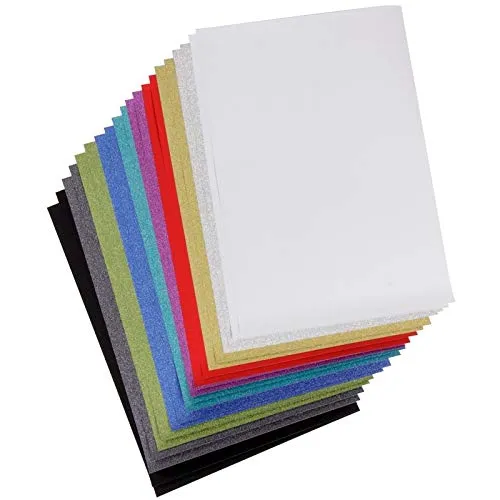 Ideen mit Herz Glitter-Papier/Stanz-Papier, diamantierte Optik, Din A4, 125g/m², 20 Blatt