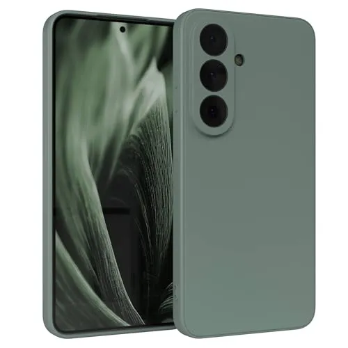 EAZY CASE - Silikonhülle für Galaxy S26 Hülle Silikon Case Dunkelgrün weich stoßfeste Handyhülle Schutzhülle mit Kameraschutz Dünn Premium Schutz Cover TPU Phone Bumper in Mitternacht Grün Matt