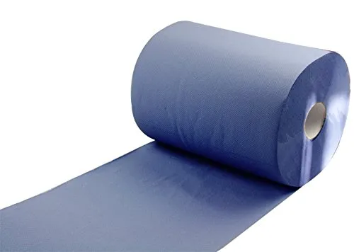 Putztuchrolle 2-lagig, 500 Blatt - Blau - Gewerbliche Papierhandtücher, extrem saugfähig und ideal für den professionellen Einsatz in Gastronomie und Industrie.