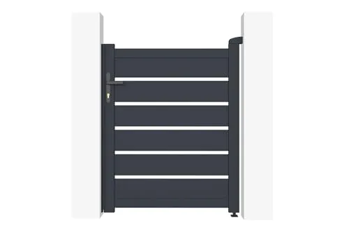 Casanoov Gartentür aus aluminium 1m VOGEL H.120cm grau