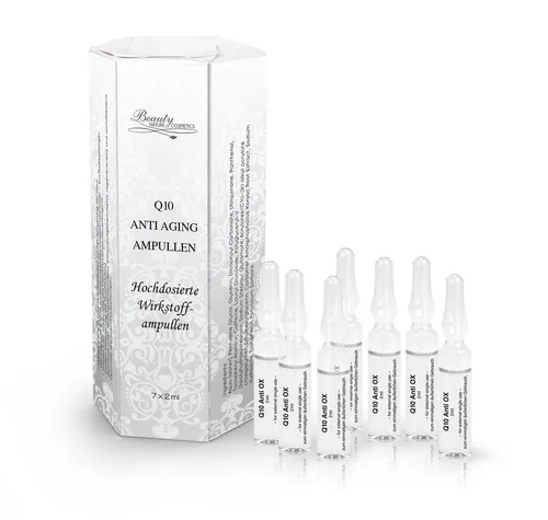 Beauty Nature Cosmetics Augenserum Q 10 Anti Aging Ampullen, Feuchtigkeitsspendend, entzündungshemmend, regenerierend