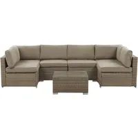 Produktbild Exklusives Lounge Set Rattan für 6 Personen mit Couchtisch