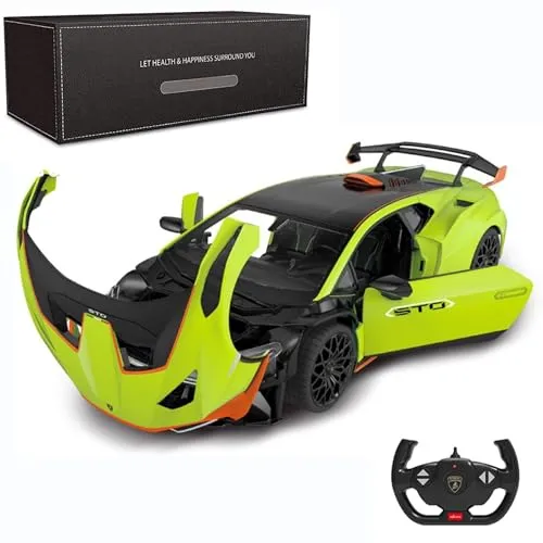 1:14 Maßstab Offiziell Lizenzierte RC Lamborghini Huracán STO, Lambo Sport Rennspielzeugauto Modellfahrzeug für Jungen Mädchen und Erwachsene Geschenk