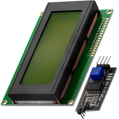 AZDelivery HD44780 2004 LCD Display Bundle Grün 4x20 mit schwarzen Zeichen mit I2C Schnittstelle kompatibel mit Arduino und Raspberry Pi inklusive E-Book!