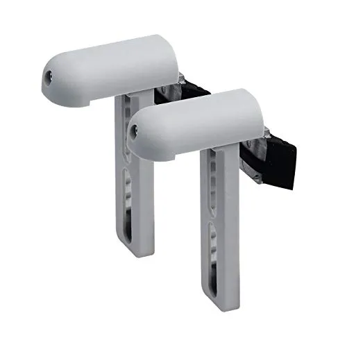 Ventanara® Klemmträger mit Dichtungspad Rollo Jalousie ohne Bohren Klemmfix 2 Stück (Rollo Klemmträger, Grau)