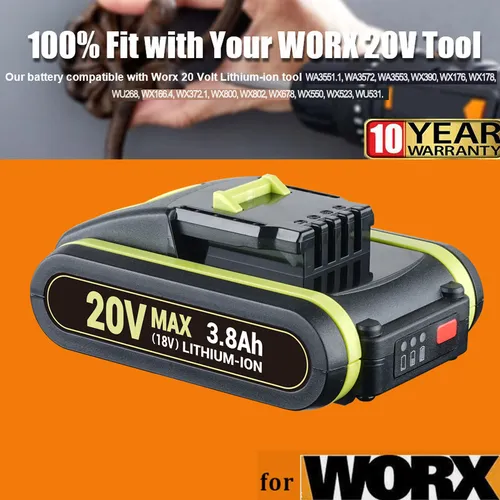 7000mAh 20V MAX Akku für Worx WA3553 WA3556 WA3551
