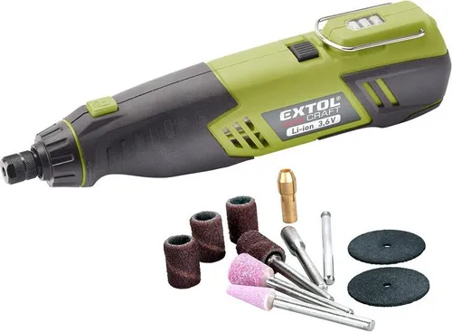 Extol Hand-Akku-Geradschleifer 3,6 Li-Ion 1300 mAh, USB-Aufladung