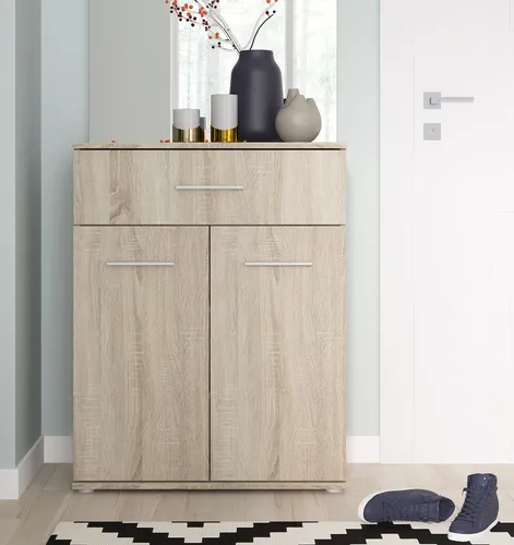 Moderne Kommode Sideboard Anrichte 74cm in Eiche Sonoma