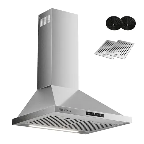 KB ELEMENTS Dunstabzugshaube Unterbau 60cm – Modernes Design mit 650 m3/h Absaugleistung