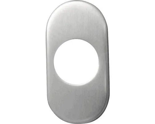 Drückerrosette oval Edelstahl