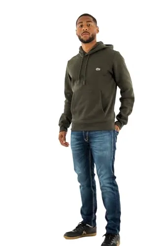 Lacoste Kapuzenpullover Hoodie in Grün (S) - Herren-Sweatshirt aus 84% Baumwolle, ideal für lässige Outfits. Mit praktischer Kängurutasche und modischer Kapuze für optimalen Tragekomfort.