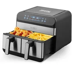 KITCHENCOOK Heißluftfritteuse ''Airflow_9'' in Silber