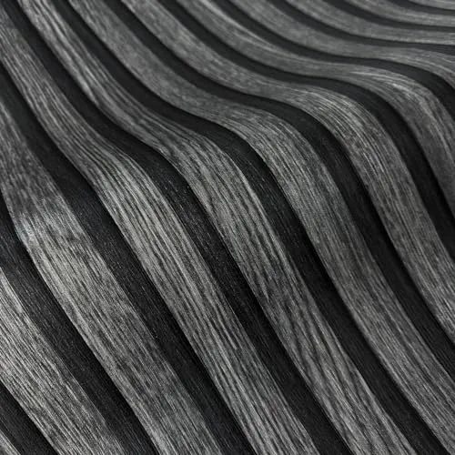WALLCOVER Tapete Holzoptik Schwarz Grau Vliestapete Akustikpaneele Holzwand 3D Effekt Skandi Holzpaneele Natur Optik Modern Holzwand 10,05 m x 0,53 m Made in Germany