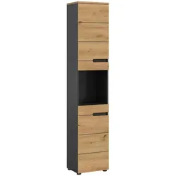 Hochschrank Canower See, grau, 38 cm breit, 193 cm hoch - Bad-Hochschrank mit modernem Design und praktischem Stauraum, ideal für effiziente Raumnutzung.