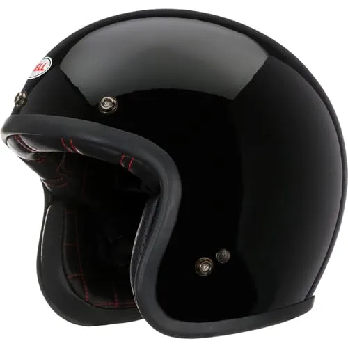 Bell Custom 500 Solid Jethelm - Schwarz - L - Motorradhelm mit Glasfaserverbundstoff-Schalenkonstruktion für optimale Sicherheit und individuelle Passform dank 5 Schalengrößen. Ideal für Stilbewusste, die Wert auf Qualität legen.