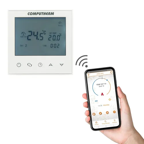 COMPUTHERM E280 Wi-Fi Raumthermostat Fußbodenheizung mit Bodensensor Unterputz