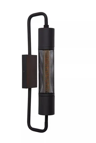 Licht-Erlebnisse Wandleuchte ROLA, ohne Leuchtmittel, Metall E27 H: 51 cm Schwarz Modern Wandlampe