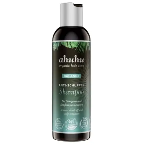ahuhu BALANCE Anti Schuppen Shampoo (200 ml) – Besonders effektiv bei Schuppen & juckender, trockener Kopfhaut, pflegende Wirkstoffe spenden Feuchtigkeit & beruhigen die Kopfhaut, vegane Haarpflege
