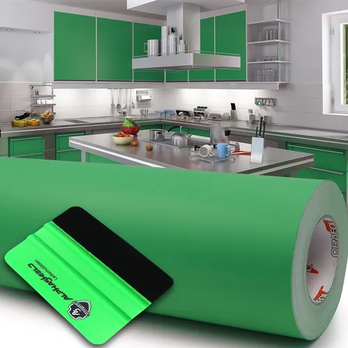 10m Oracal 631 Matt 062 Hellgrün 63cm Plotterfolie + Rakel Möbelfolie