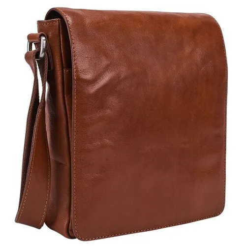 Leonhard Heyden Cambridge Messenger Bag S Cognac in blau von Leonhard Heyden
