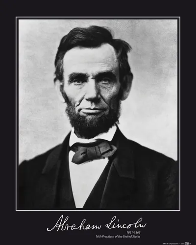 1art1 Poster Abraham Lincoln Kunstdruck Bild - 16. Präsident Der