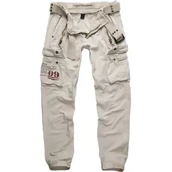 Surplus Royal Traveler Slimmy Cargohose royalwhite XXL - Motorradhosen aus 100% Baumwolle, leicht und bequem, mit schmal zulaufendem Bein und inklusive Textilgürtel für optimalen Sitz.