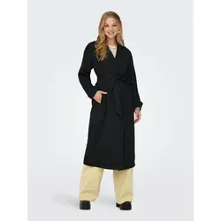 ONLY Trenchcoat schwarz S - Eleganter Stil für jeden Anlass - Funktionsjacke aus 100% Polyester, modischer Trenchcoat in Schwarz mit geradem Schnitt und Knopfverschluss, ideal für stilvolle Outfits.